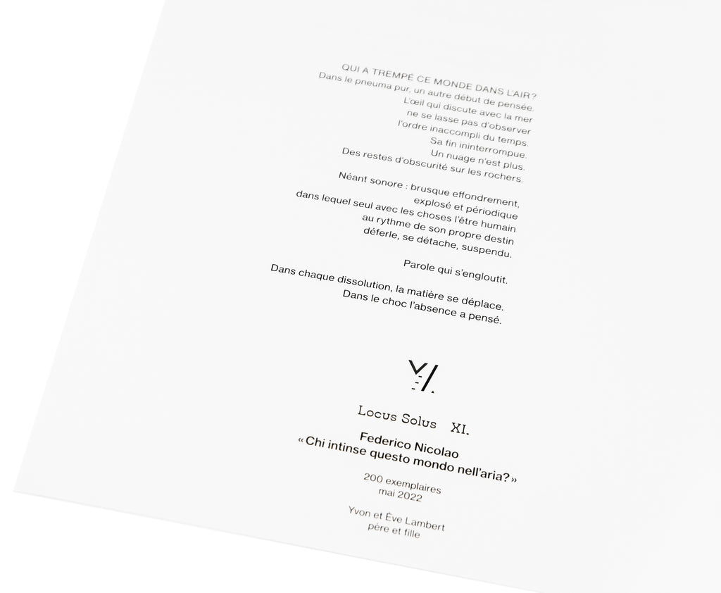 Locus Solus XI. - Federico Nicolao