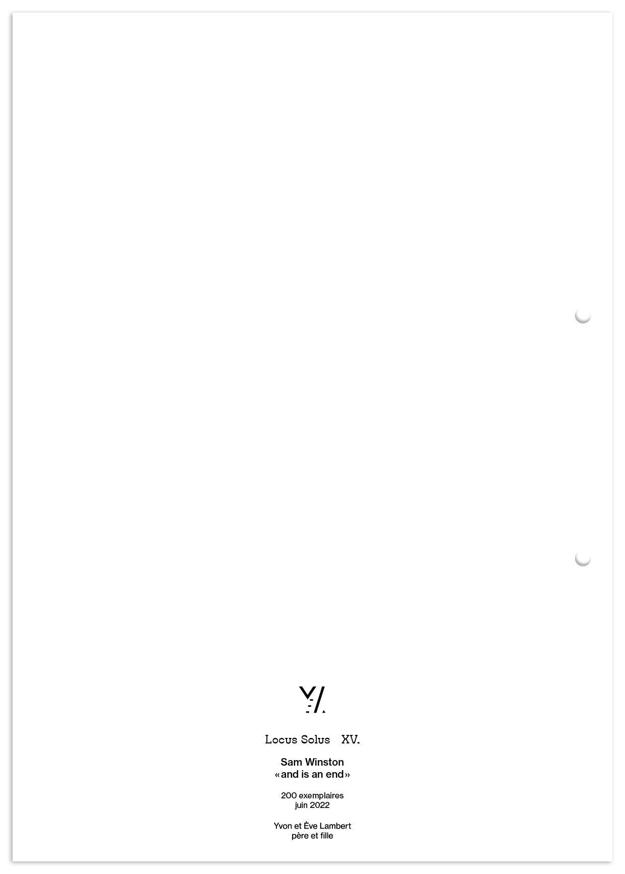 Locus Solus XV. - Sam Winston