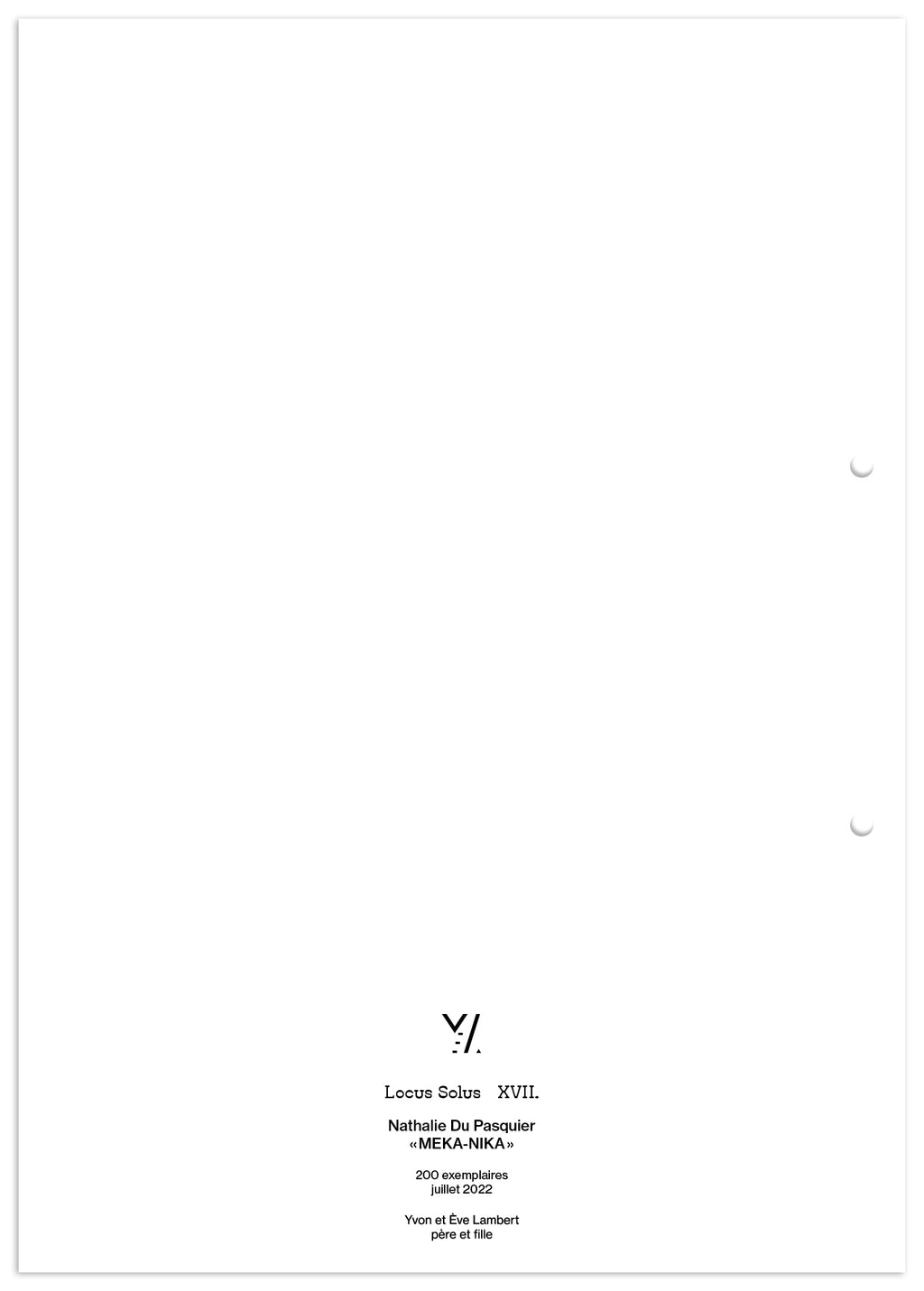 Locus Solus XVII. - Nathalie Du Pasquier