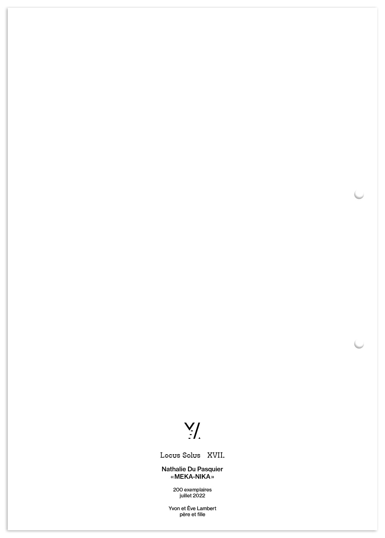 Locus Solus XVII. - Nathalie Du Pasquier