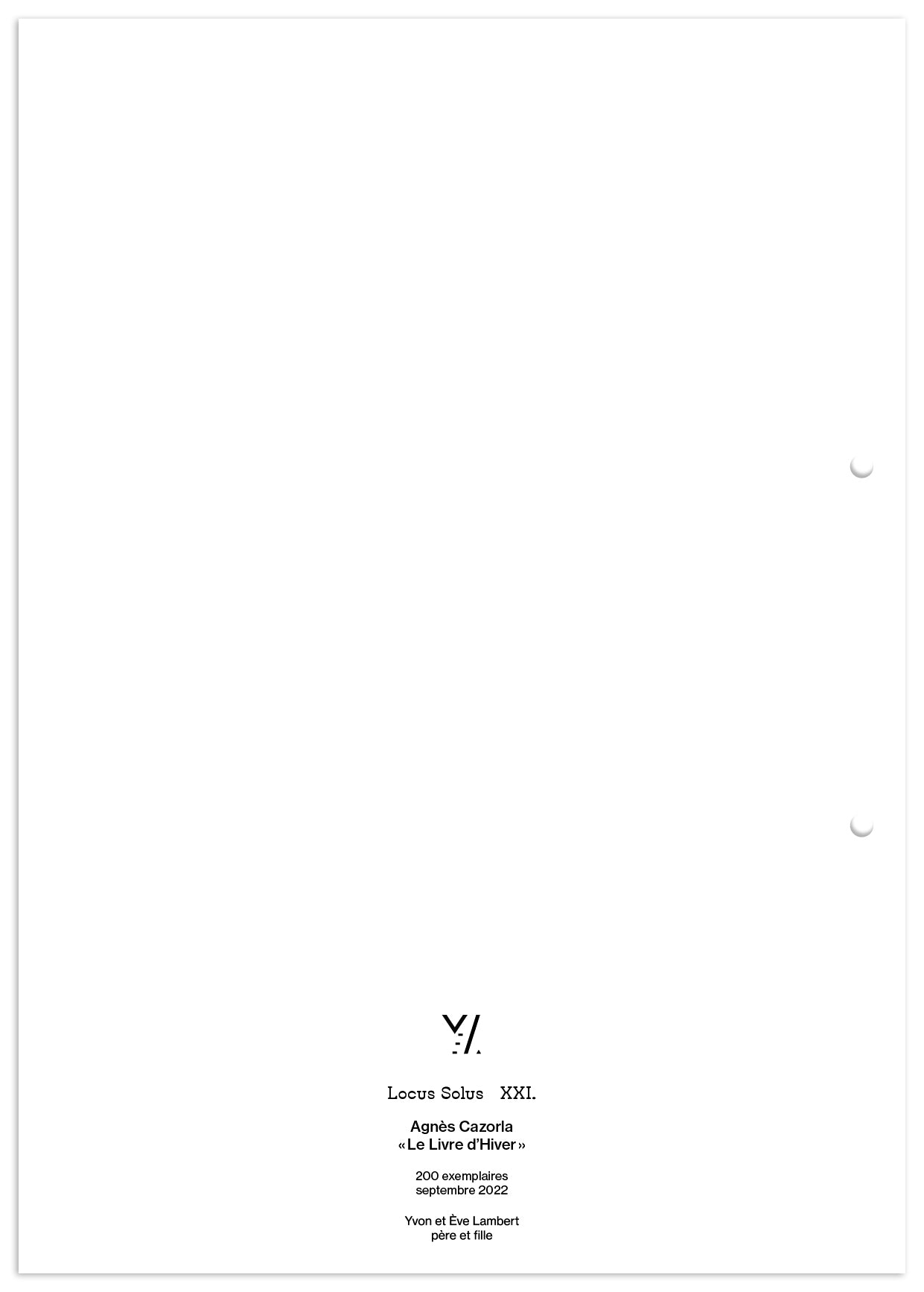 Locus Solus XXI. - Agnès Cazorla