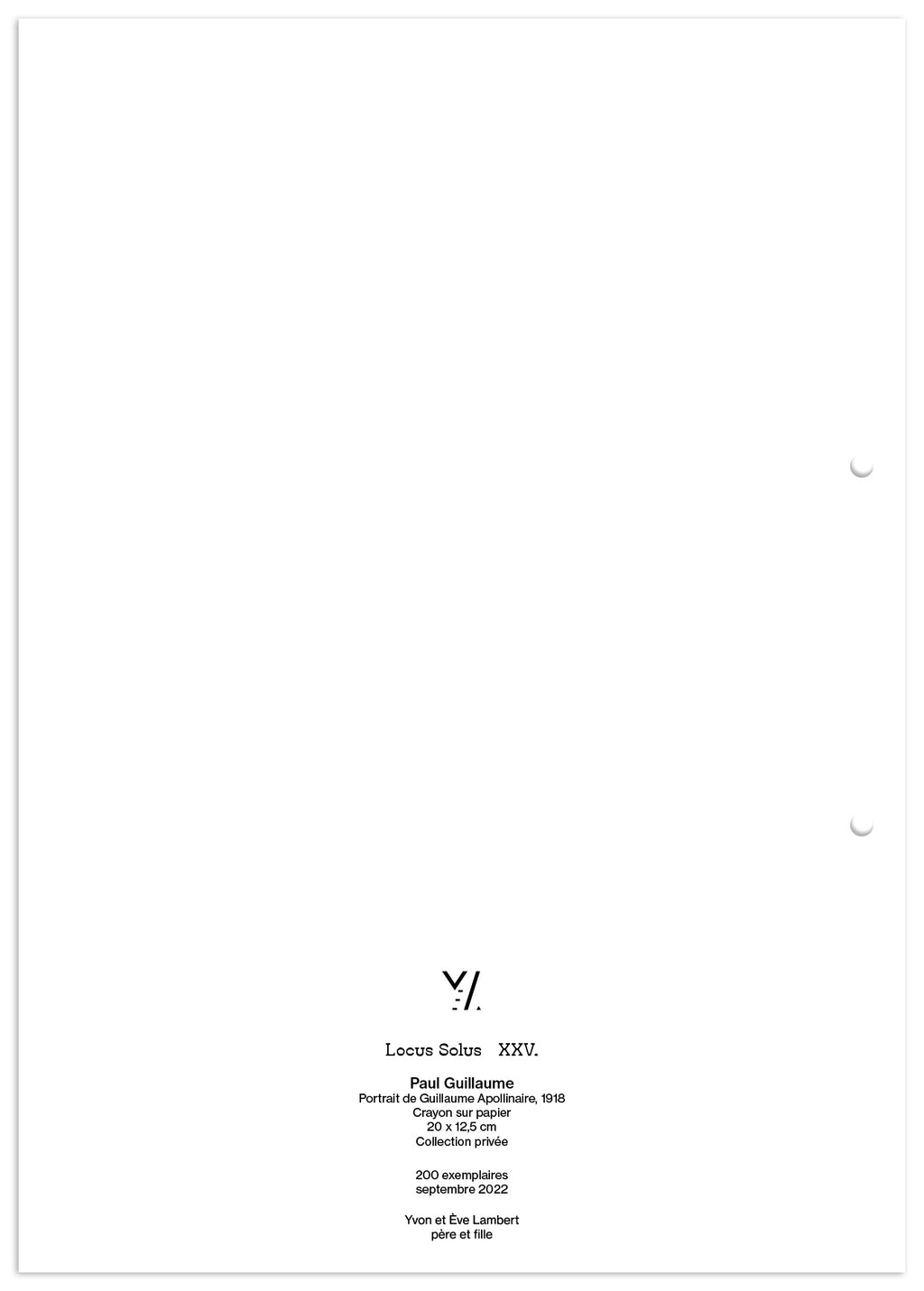 Locus Solus XXV. - Paul Guillaume