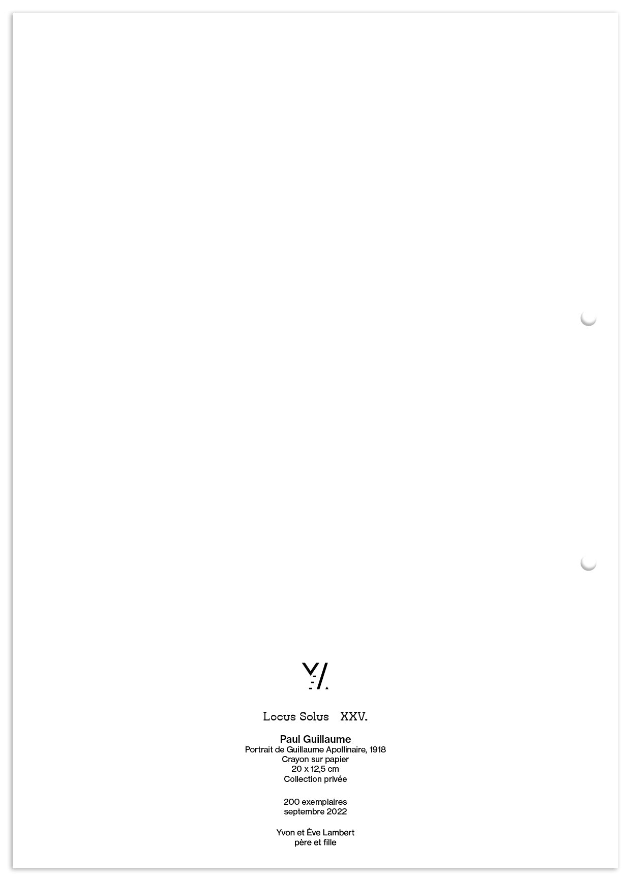 Locus Solus XXV. - Paul Guillaume