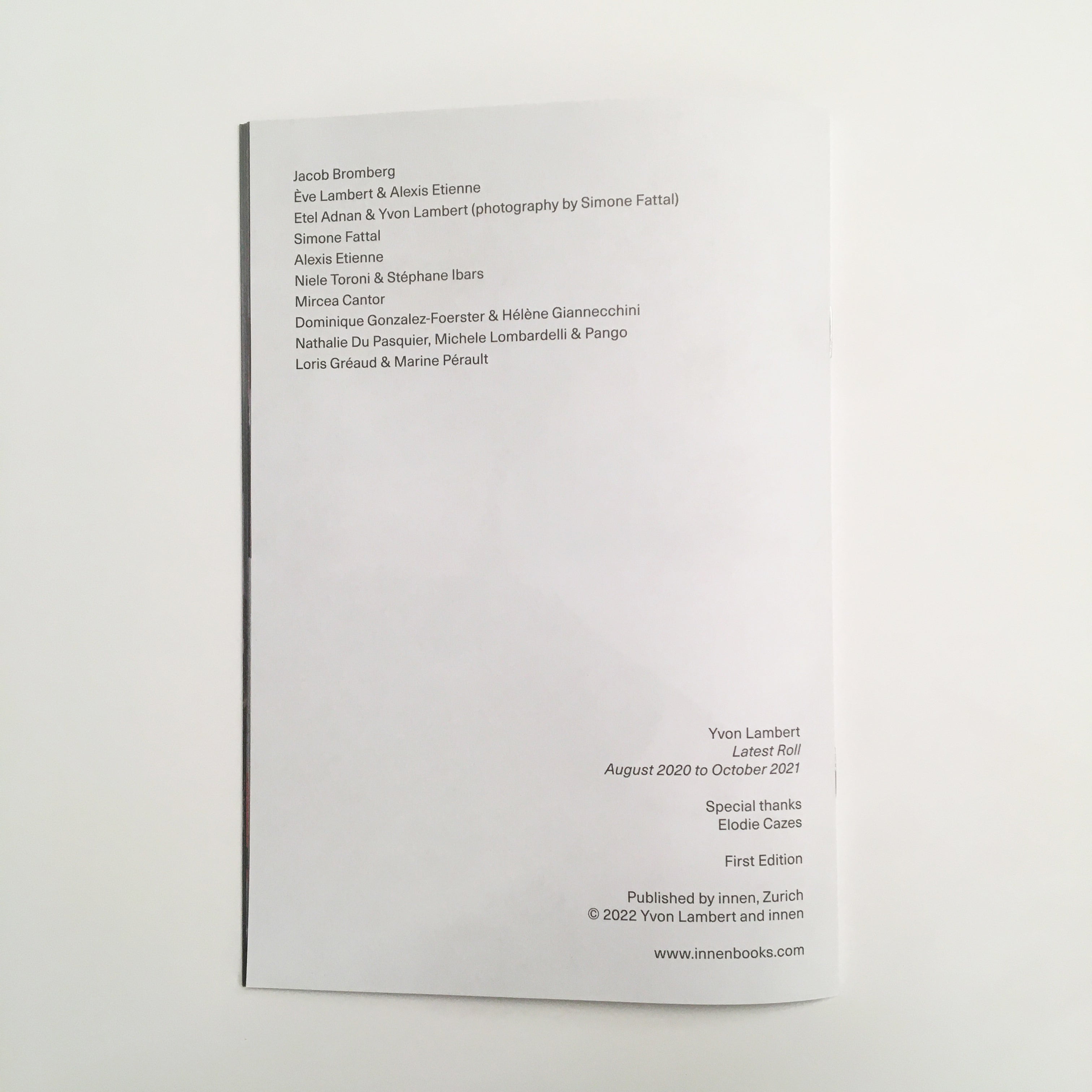 Yvon Lambert - Latest Roll