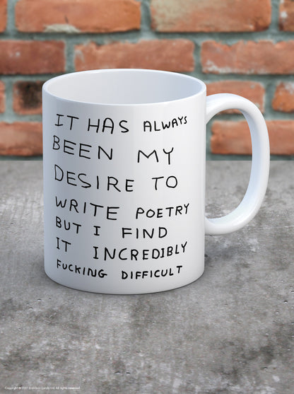 David Shrigley - "Write Poetry" Mug