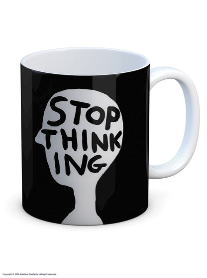David Shrigley - "Stop Thinking" Mug
