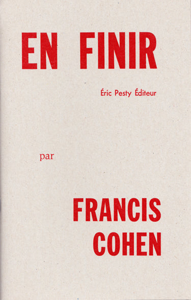 Francis Cohen - En Finir