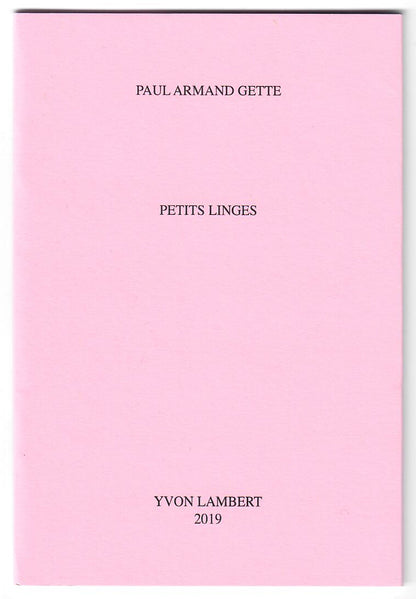 Paul-Armand Gette - Petits Linges (édition limitée)