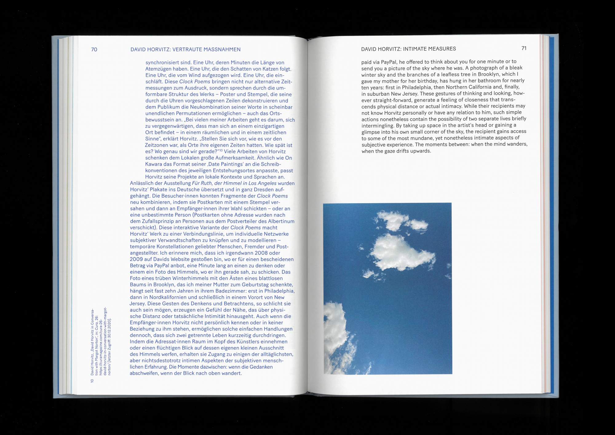 David Horvitz - For Ruth, the sky in Los Angeles