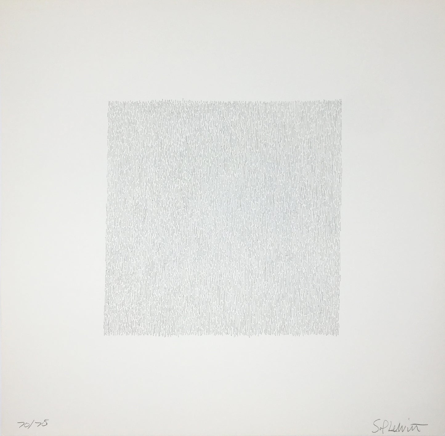 Sol Lewitt - Vertical lines, not touching, 1971